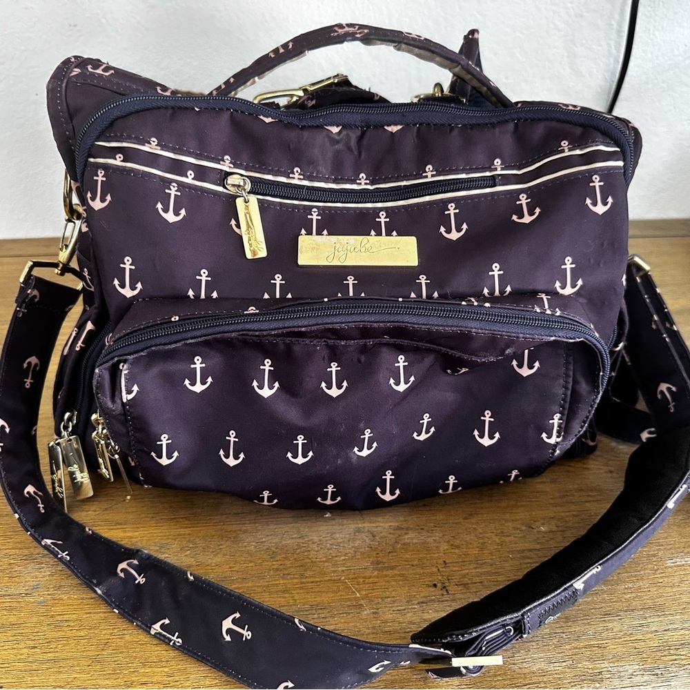 Ju-Ju-Be Navy Anchor Crossbody Bag